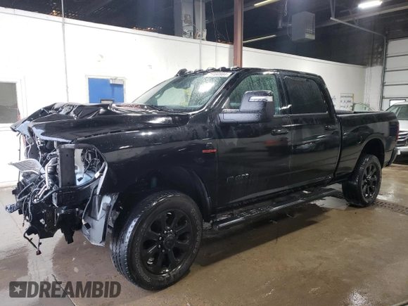 2023 Ram 2500 Laramie with VIN 3C6UR5FL6PG529066, listed as a Copart auction lot 71480884 with 44,574 mi miles and Salvage Title. Bid and sale history available at carsss.com. Image 1.