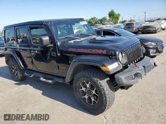 2018 Jeep Wrangler Unlimited Rubicon with VIN 1C4HJXFGXJW255881, listed as a Copart auction lot 62958975 with 39,439 mi miles and Salvage title. Bid and sale history available at DreamBid. Image 4.