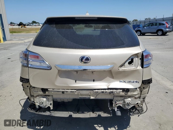 2011 Lexus RX 450h with VIN JTJZB1BA1B2005970, listed as a Copart auction lot 56179425 with 208,308 mi miles and Salvage title. Bid and sale history available at DreamBid. Image 6.