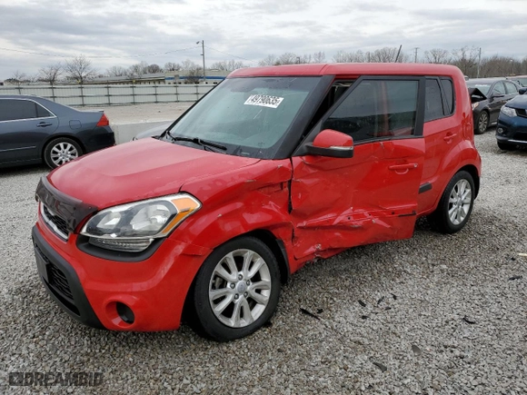 2013 Kia Soul + with VIN KNDJT2A61D7619309, listed as a Copart auction lot 49790635 with 47,551 mi miles and Non Repairable. Bid and sale history available at carsss.com. Image 1.