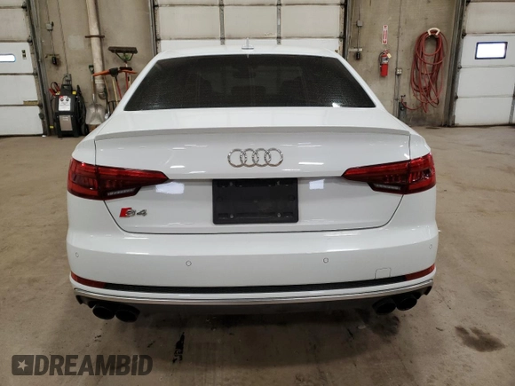 2018 Audi S4 Prestige z VIN WAUC4AF43JA002626, wystawiony jako Copart lot #47585835 z przebiegiem 93 514 mil mil oraz Szkody całkowita. Historia ofert i sprzedaży dostępna na DreamBid. Obrazek 6.