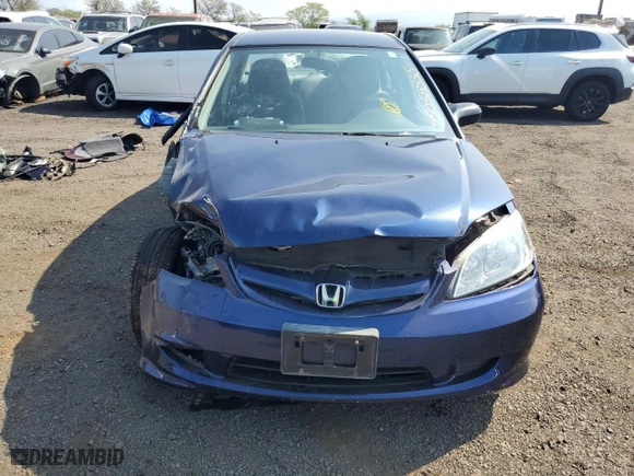 2005 Honda Civic Sdn LX SSRS with VIN 2HGES16625H512381, listed as a Copart auction lot 45058335 with 36,378 mi miles and Salvage Title. Bid and sale history available at carsss.com. Image 5.