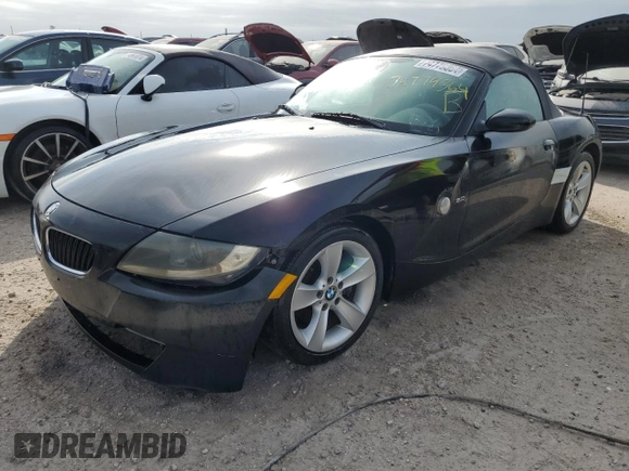 2006 BMW Z4 3.0i with VIN 4USBU33546LW59190, listed as a Copart auction lot 74779364 with 0 mi miles and Non Repairable. Bid and sale history available at carsss.com. Image 1.
