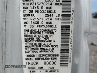 1997 Nissan Frontier XE with VIN 1N6SD11S2VC383896, listed as a Copart auction lot 50420165 with 285,970 mi miles and Salvage title. Bid and sale history available at DreamBid. Image 15.