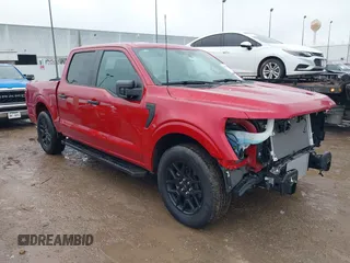 2024 Ford F-150 STX with VIN 1FTEW2KP7RKD11422, listed as a IAAI auction lot 41457002 with 1,739 mi miles and . Bid and sale history available at carsss.com. Image 1.