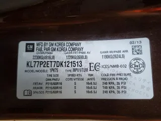 2013 Chevrolet Orlando z VIN KL77P2ET7DK121513, wystawiony jako Copart lot #46908545 z przebiegiem 154 330 mil mil oraz Szkody całkowita. Historia ofert i sprzedaży dostępna na DreamBid. Obrazek 14.