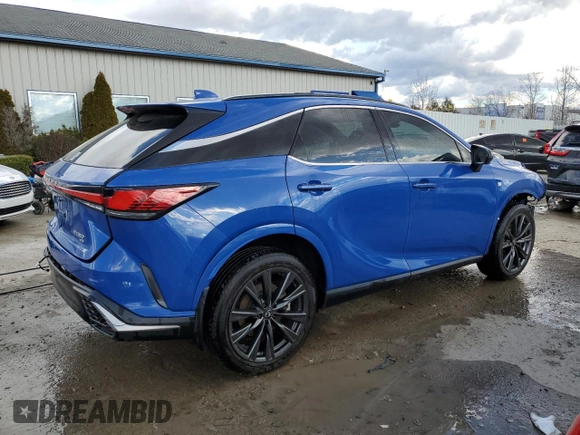 2023 Lexus RX with VIN 2T2BAMCA8PC030375, listed as a Copart auction lot 46427855 with 30,857 mi miles and Salvage Title. Bid and sale history available at carsss.com. Image 3.
