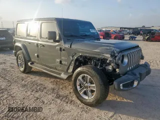 2022 Jeep Wrangler Unlimited Sahara с VIN 1C4HJXEG8NW164969, выставлен на аукционе Copart как лот 61671095 с пробегом 64 263 миль миль и Списание • Salvage title. История ставок и продаж доступна на DreamBid. Изображение 4.