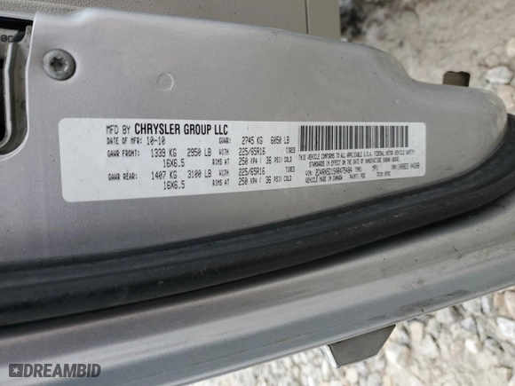 2010 Dodge Grand Caravan SXT with VIN 2D4RN5D15AR475484, listed as a Copart auction lot 50168885 with 125,002 mi miles and Clean Title. Bid and sale history available at carsss.com. Image 13.