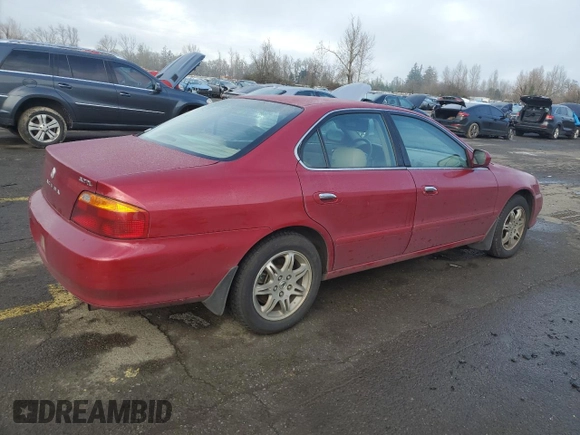 1999 Acura TL with VIN 19UUA5640XA039201, listed as a Copart auction lot 85804254 with 163,111 mi miles and Salvage Title. Bid and sale history available at carsss.com. Image 3.
