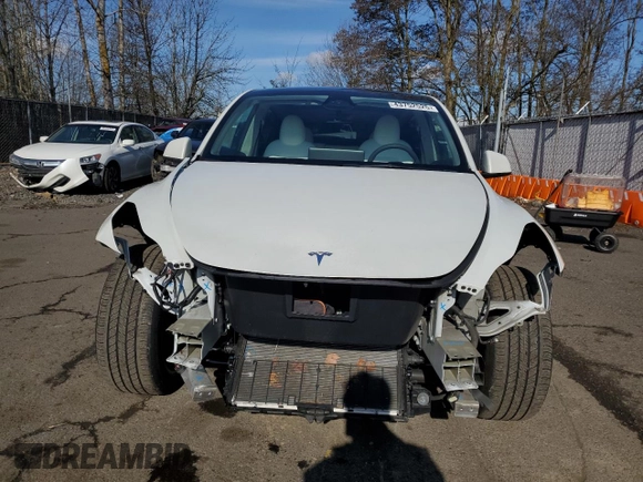 2023 Tesla Model Y Long Range with VIN 7SAYGDEE5PF831826, listed as a Copart auction lot 43752525 with 22,337 mi miles and Salvage Title. Bid and sale history available at DreamBid. Image 5.