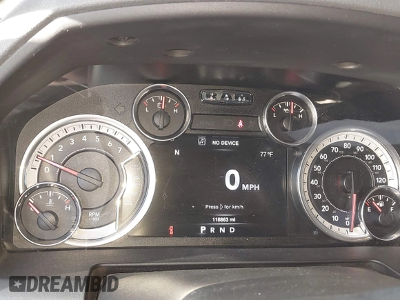 2016 Ram 1500 Big Horn with VIN 1C6RR6LG8GS312372, listed as a IAAI auction lot 41481329 with 118,863 mi miles. Bid and sale history available at carsss.com. Image 7.