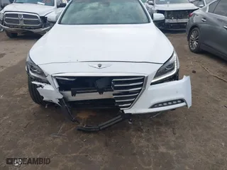 2016 Hyundai Genesis 3.8L with VIN KMHGN4JE7GU115307, listed as a IAAI auction lot 41457690 with 55,515 mi miles. Bid and sale history available at carsss.com. Image 6.