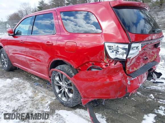 2020 Dodge Durango GT with VIN 1C4RDJDG7LC261038, listed as a IAAI auction lot 41600210 with 95,775 mi miles and . Bid and sale history available at DreamBid. Image 3.
