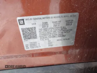 2019 GMC Terrain SLE with VIN 3GKALTEV0KL260362, listed as a IAAI auction lot 41581825 with 87,038 mi miles. Bid and sale history available at carsss.com. Image 9.