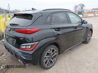 2023 Hyundai Kona N Line with VIN KM8K33A39PU989957, listed as a IAAI auction lot 41505290 with 29,134 mi miles and . Bid and sale history available at DreamBid. Image 4.