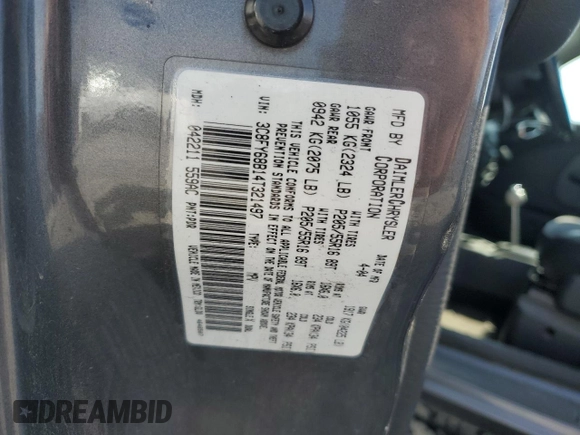 2004 Chrysler PT Cruiser Limited with VIN 3C8FY68B14T321497, listed as a Copart auction lot 46838535 with 178,893 mi miles and Salvage Title. Bid and sale history available at carsss.com. Image 15.