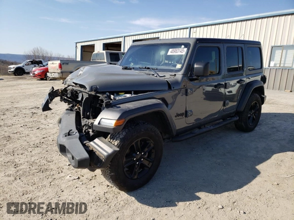 2020 Jeep Wrangler Unlimited Sport Altitude with VIN 1C4HJXDG5LW346627, listed as a Copart auction lot 48983145 with Not provided miles and Salvage title. Bid and sale history available at DreamBid. Image 1.