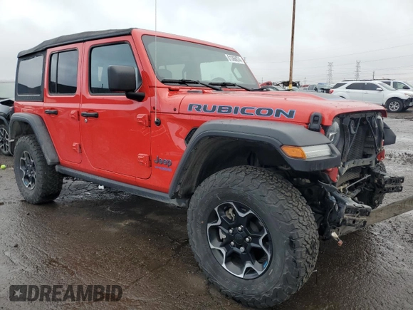 2022 Jeep Wrangler Unlimited Rubicon with VIN 1C4JJXR62NW171306, listed as a Copart auction lot 81366074 with 25,001 mi miles and Clean title. Bid and sale history available at DreamBid. Image 4.