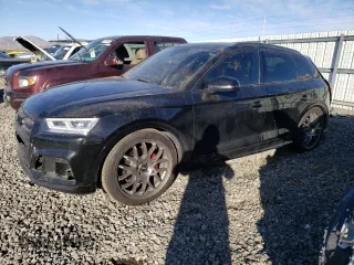 2020 Audi SQ5 Premium Plus with VIN WA1B4AFY7L2018496, listed as a Copart auction lot 42581995 with 63,017 mi miles and Salvage Title. Bid and sale history available at carsss.com. Image 1.