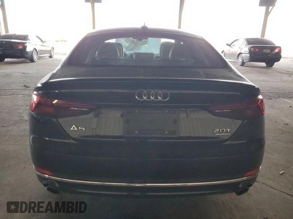 2018 Audi A5 Sportback Prestige with VIN WAUCNCF52JA049969, listed as a Copart auction lot 89395685 with 81,274 mi miles and Salvage Title. Bid and sale history available at carsss.com. Image 6.