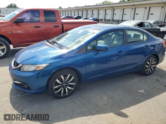 2015 Honda Civic Sedan EX-L with VIN 2HGFB2F96FH504029, listed as a Copart auction lot 66495164 with 142,837 mi miles and Salvage Title. Bid and sale history available at carsss.com. Image 1.