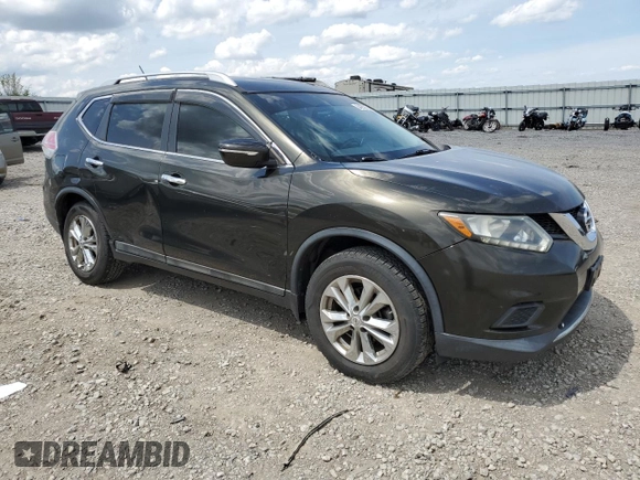 2015 Nissan Rogue SV with VIN 5N1AT2MV0FC871268, listed as a Copart auction lot 54258755 with 89,786 mi miles and Salvage Title. Bid and sale history available at DreamBid. Image 4.