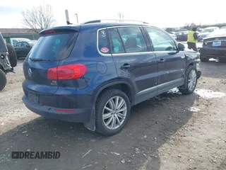2016 Volkswagen Tiguan S with VIN WVGBV7AX5GW526285, listed as a IAAI auction lot 41445284 with 130,954 mi miles and . Bid and sale history available at DreamBid. Image 4.