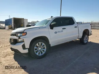2021 Chevrolet Silverado 1500 Custom with VIN 1GCPWBEH1MZ157271, listed as a Copart auction lot 81268954 with 162,130 mi miles and Salvage Title. Bid and sale history available at DreamBid. Image 1.