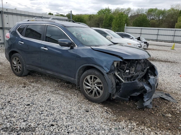 2015 Nissan Rogue SV with VIN 5N1AT2MT3FC919683, listed as a Copart auction lot 43640955 with 122,494 mi miles and Salvage Title. Bid and sale history available at carsss.com. Image 4.