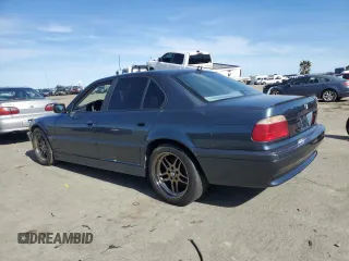 2001 BMW 7 Series 740iA with VIN WBAGG83421DN87364, listed as a Copart auction lot 44462125 with 123,519 mi miles and Salvage Title. Bid and sale history available at carsss.com. Image 2.