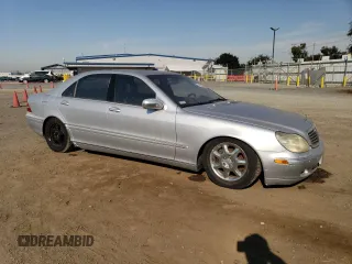 2001 Mercedes-Benz S-Class with VIN WDBNG75J81A143204, listed as a Copart auction lot 74850024 with 122,214 mi miles and Clean Title. Bid and sale history available at carsss.com. Image 4.