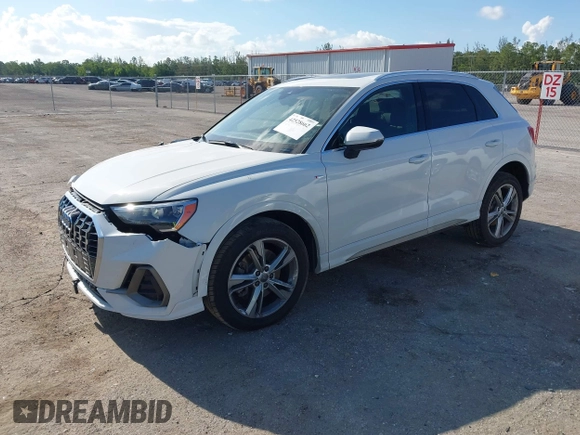2019 Audi Q3 S line Premium with VIN WA1DECF32K1084030, listed as a IAAI auction lot 42528662 with 34,498 mi miles and . Bid and sale history available at DreamBid. Image 17.