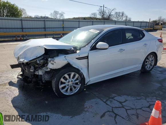 2015 Kia Optima EX with VIN 5XXGN4A70FG478168, listed as a Copart auction lot 51383865 with 108,050 mi miles and Salvage Title. Bid and sale history available at carsss.com. Image 1.