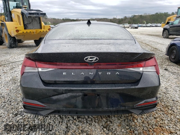 2021 Hyundai Elantra SEL with VIN 5NPLS4AG5MH023079, listed as a Copart auction lot 46141644 with 77,609 mi miles and Salvage Title. Bid and sale history available at carsss.com. Image 6.