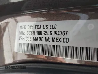 2020 Ram 1500 Classic Express with VIN 3C6RR6KG5LG194767, listed as a IAAI auction lot 41815797 with 134,755 mi miles. Bid and sale history available at carsss.com. Image 9.