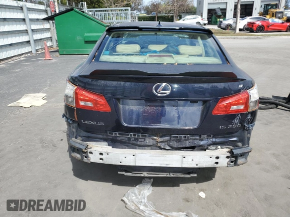2007 Lexus IS with VIN JTHBK262272058227, listed as a Copart auction lot 51240555 with Not Provided miles and Salvage Title. Bid and sale history available at carsss.com. Image 6.