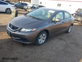 2013 Honda Civic Sdn LX with VIN 2HGFB2F52DH596895, listed as a IAAI auction lot 41923953 with 120,007 mi miles. Bid and sale history available at carsss.com. Image 2.