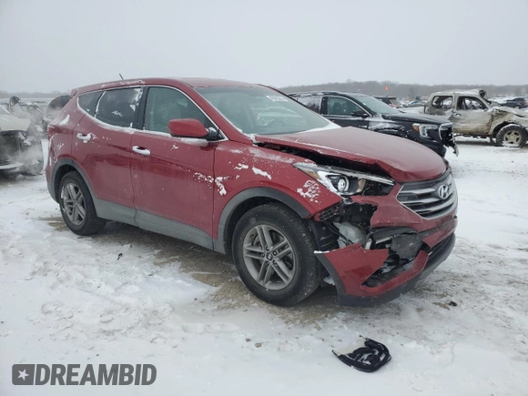 2018 Hyundai Santa Fe 2.4L z VIN 5XYZTDLB0JG547428, wystawiony jako Copart lot #45593005 z przebiegiem 51 394 mil mil oraz Szkoda całkowita • Salvage title. Historia ofert i sprzedaży dostępna na DreamBid. Obrazek 4.