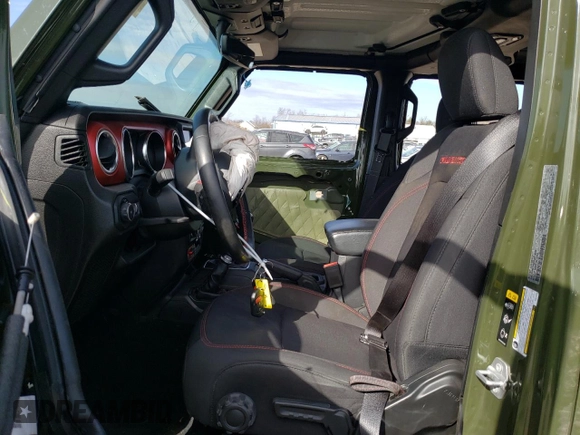 2022 Jeep Wrangler Unlimited Rubicon with VIN 1C4HJXFG5NW218596, listed as a Copart auction lot 42034614 with 40,085 mi miles and Salvage title. Bid and sale history available at DreamBid. Image 7.