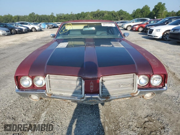 1971 Oldsmobile Cutlass with VIN 336871R112067, listed as a Copart auction lot 66771714 with 42,778 mi miles and Clean Title. Bid and sale history available at DreamBid. Image 5.