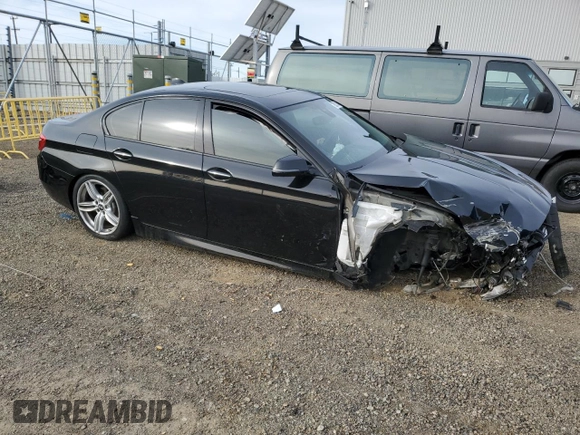 2015 BMW 5 Series 550i with VIN WBAKN9C5XFD961497, listed as a Copart auction lot 79321104 with Not provided miles and Salvage title. Bid and sale history available at DreamBid. Image 4.