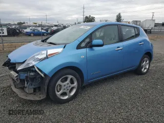 2011 Nissan LEAF SL with VIN JN1AZ0CP8BT002070, listed as a Copart auction lot 71450564 with 55,295 mi miles and Salvage Title. Bid and sale history available at carsss.com. Image 1.