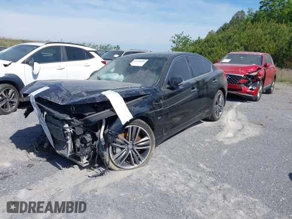 2017 Infiniti Q50 3.0t Premium with VIN JN1EV7AP7HM735786, listed as a IAAI auction lot 41696859 with 75,548 mi miles. Bid and sale history available at carsss.com. Image 2.