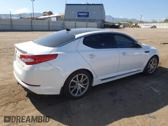 2013 Kia Optima SX with VIN 5XXGR4A63DG219814, listed as a Copart auction lot 53312465 with 125,201 mi miles and Clean Title. Bid and sale history available at carsss.com. Image 3.