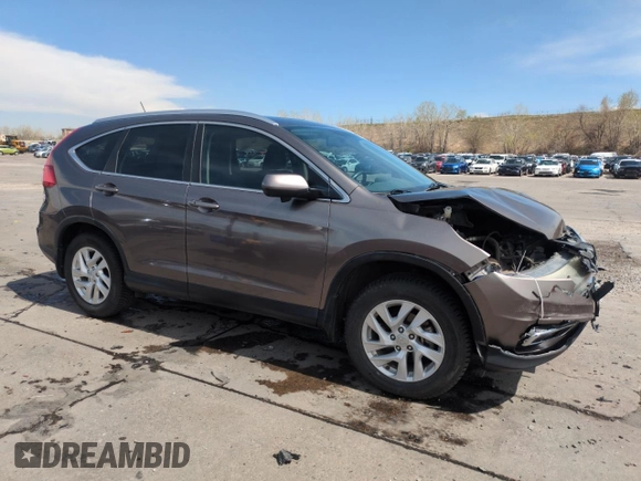 2015 Honda CR-V EX-L with VIN 2HKRM4H75FH669400, listed as a Copart auction lot 53354525 with 184,372 mi miles and Salvage Title. Bid and sale history available at carsss.com. Image 4.