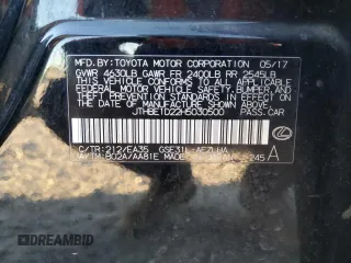 2017 Lexus IS 350 with VIN JTHBE1D22H5030500, listed as a Copart auction lot 80878414 with 76,788 mi miles and Salvage Title. Bid and sale history available at DreamBid. Image 12.