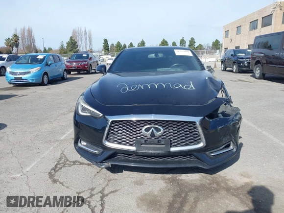2018 Infiniti Q60 Luxe with VIN JN1CV7EK2JM200019, listed as a IAAI auction lot 41557899 with Not Provided miles and . Bid and sale history available at carsss.com. Image 12.