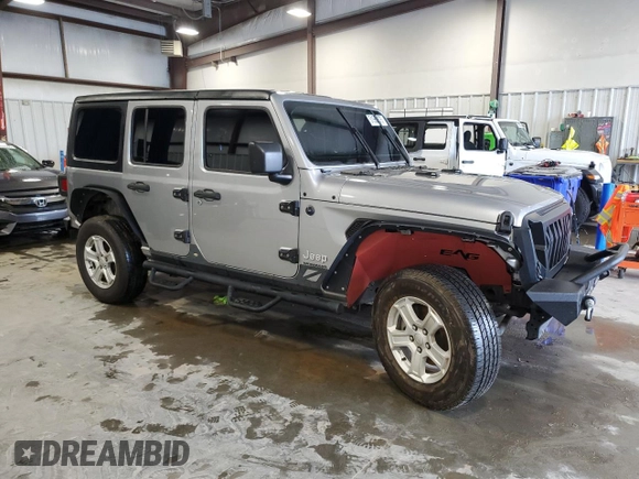 2020 Jeep Wrangler Unlimited Sport S z VIN 1C4HJXDN7LW129496, wystawiony jako Copart lot #51569875 z przebiegiem 124 159 mil mil oraz Szkoda całkowita • Salvage title. Historia ofert i sprzedaży dostępna na DreamBid. Obrazek 4.
