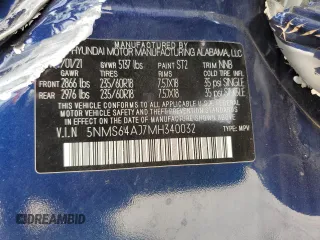2021 Hyundai Santa Fe SEL z VIN 5NMS64AJ7MH340032, wystawiony jako Copart lot #53562255 z przebiegiem 56 246 mil mil oraz Szkoda całkowita • Salvage title. Historia ofert i sprzedaży dostępna na DreamBid. Obrazek 14.